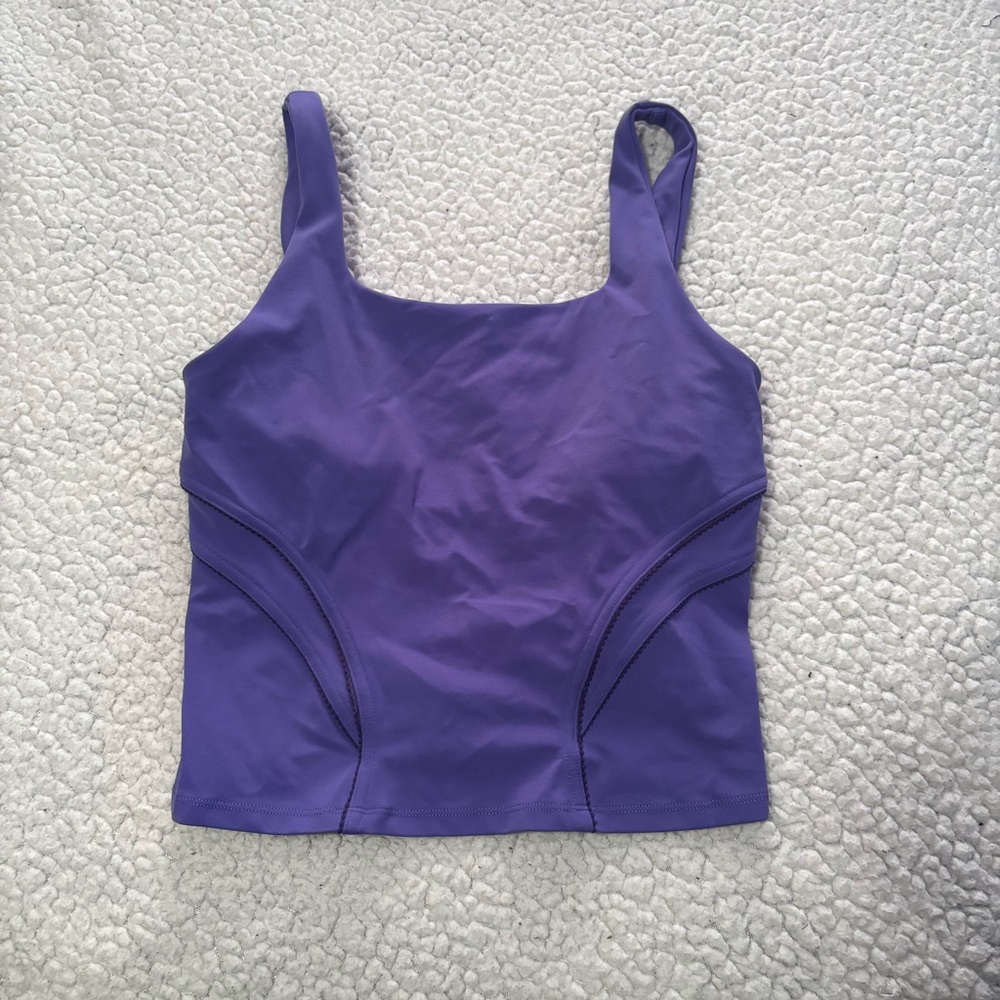 Lululemon Nulu and Mesh-Back Shelf-Bra Yoga Tank Top size 4 - Picture 2 of 7